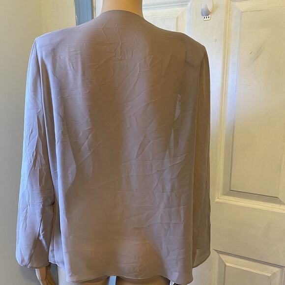 Y2K Silky Open Kimono Cardigan Jacket Sheer Sequin Women Sz 8 Formal Boho Light - Picture 6 of 9